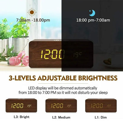 LED Wireless Charging Alarm Clock